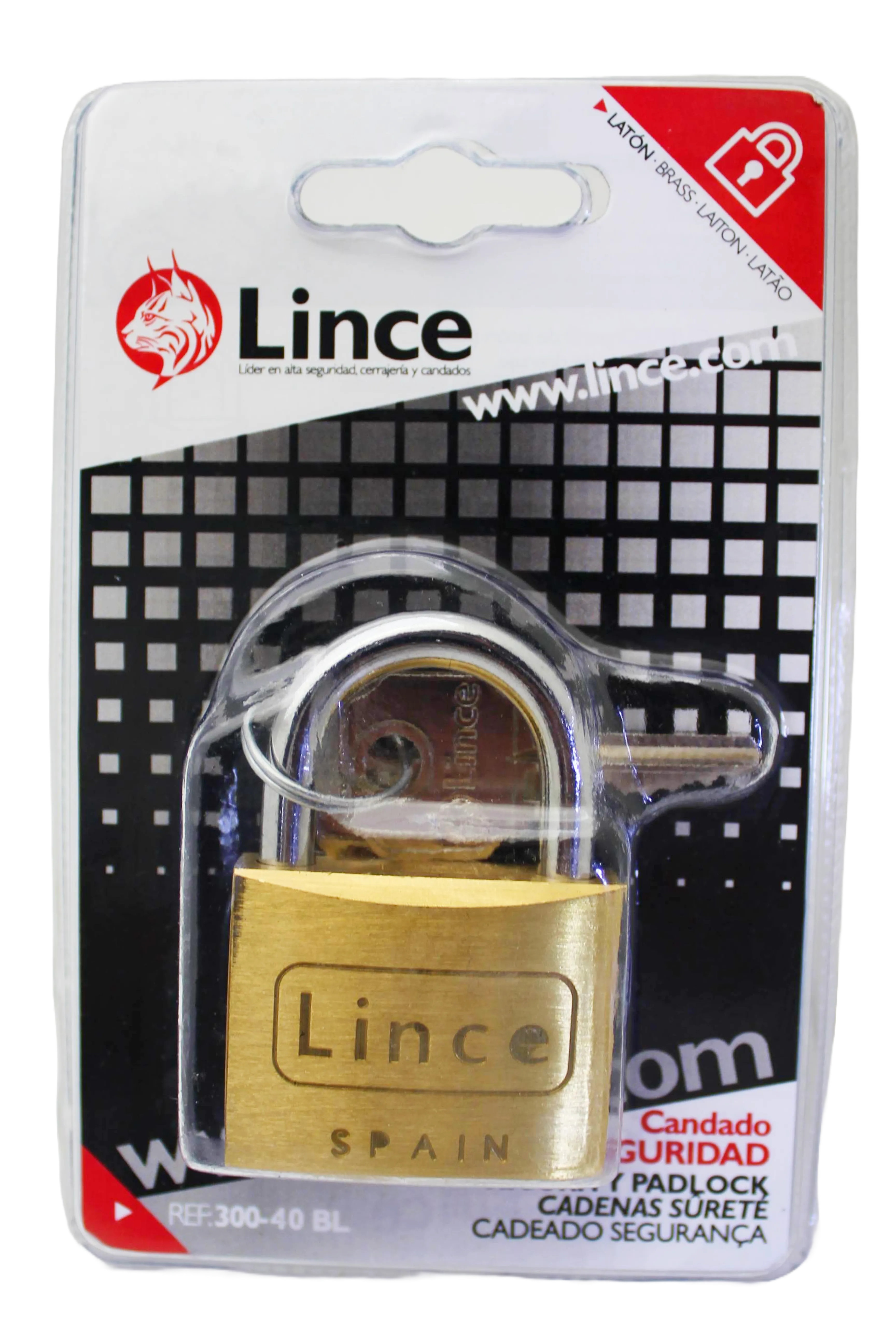 Pad Locks Brass Padlock Lince Stainless Steel/Brass Security Lock Hardware Premium Hardware for Door Cabinet Window Furniture and Interior Use